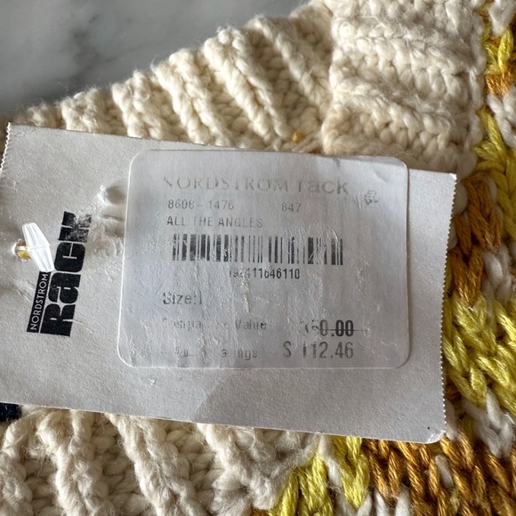 NWT MOTHER The Itsy Crochet Sweater Women’s Large All The Angles Gold Boho Luxe - Picture 9 of 12